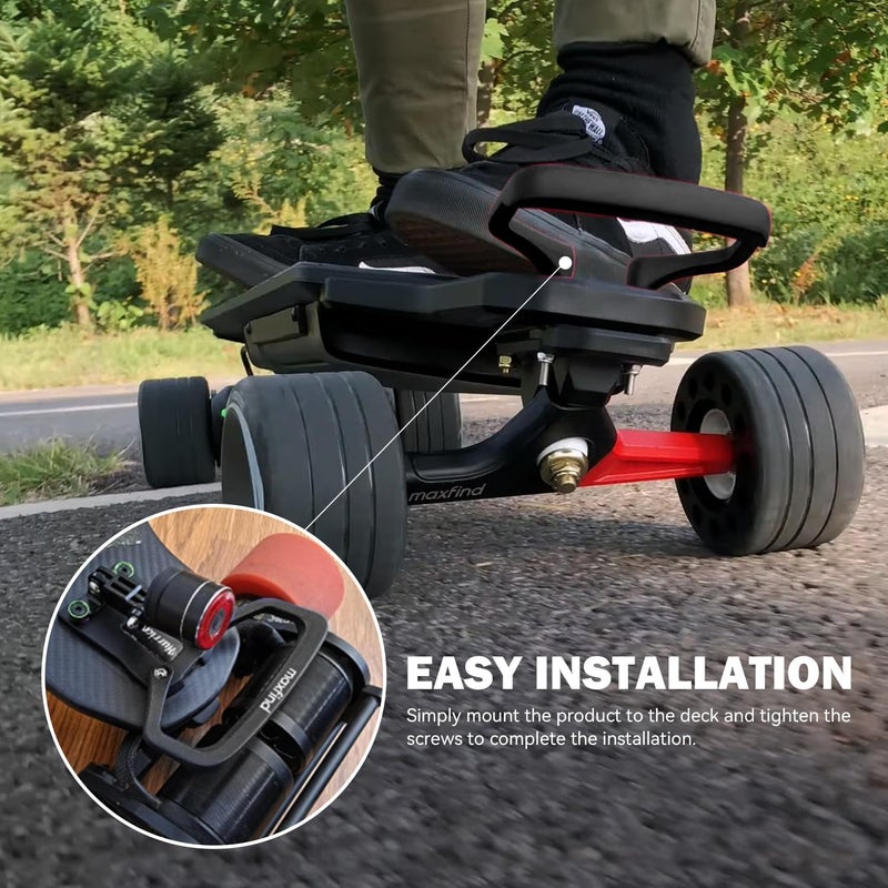 MaxFind Skateboard Handle – Ergonomic & Comfortable Grip for Electric Longboards& E-Boards, Easy to Install & Lightweight,Waterproof & Durable Aluminum Design - Image 4